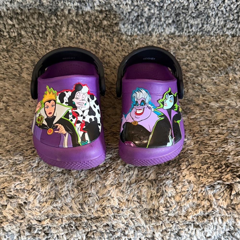 CROCS Kids Purple Disney Villains Clogs with Black Strap